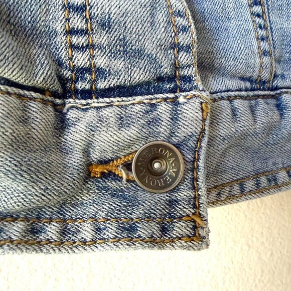 Merona Blue Denim Vest Jean Jacket Women's Medium - Picture 3 of 5